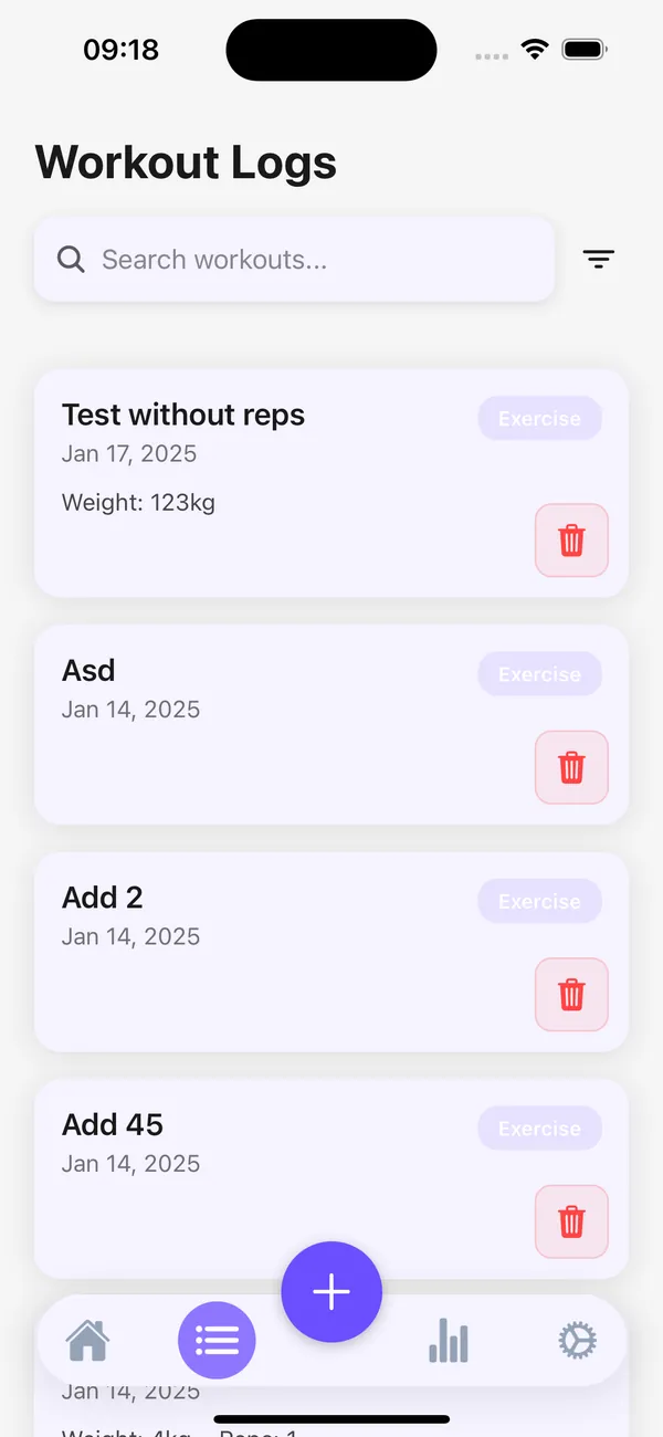 Marca Tu Ritmo — workout logs